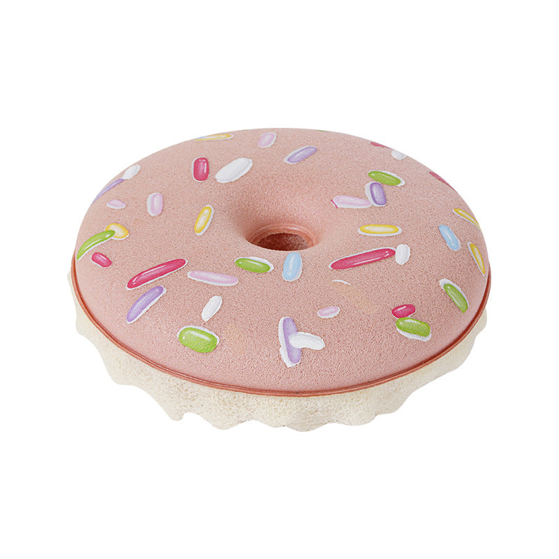 CouldNook Donut Dish Sponge - Printed Icing Face And Suction Holder Options