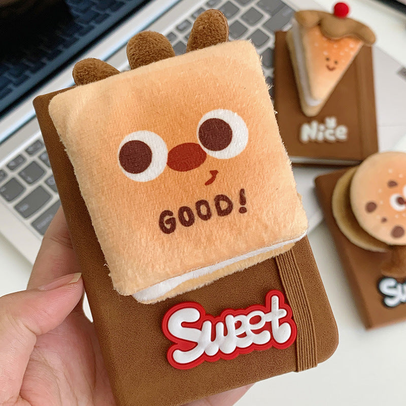 CouldNook Plush Food Notebook - Raised Character And Elastic Closure