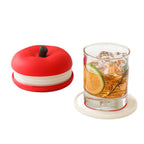 CouldNook Apple Coaster Set - Stacking Mats and Fruit Shaped Case