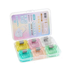 CouldNook Paper Clip Set - Translucent Bodies And Folding Square Handles