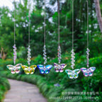 CouldNook Faceted Butterfly Suncatcher - Spiral Beads And Suspended Wings