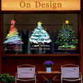 CouldNook Christmas Window Clings - Festive Trees And Coordinating Garland Options