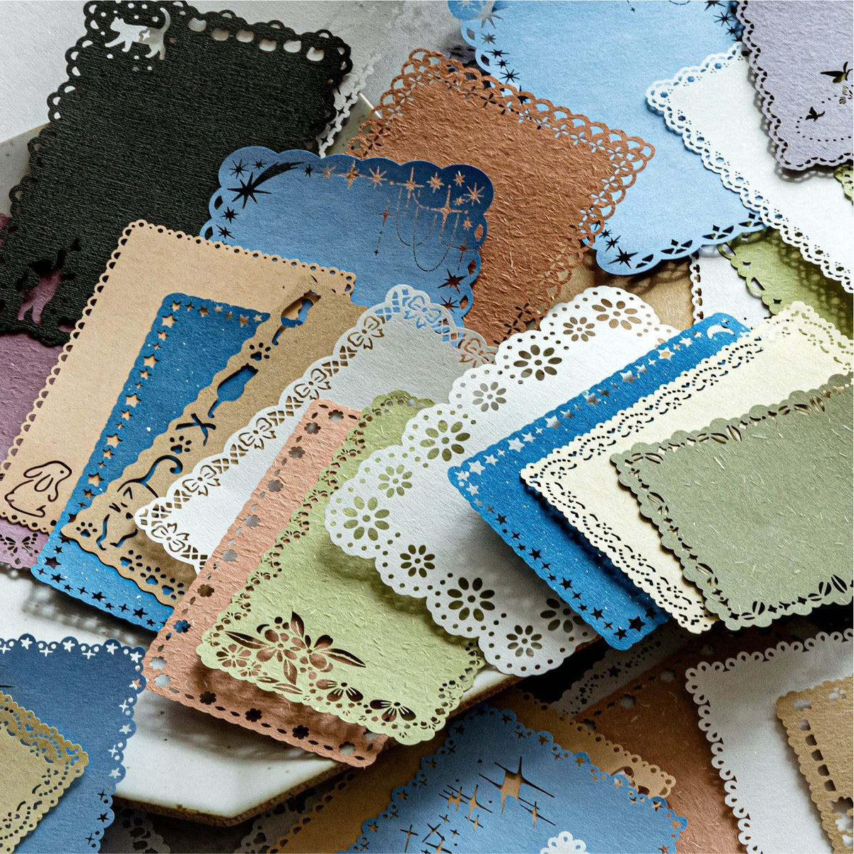 CouldNook Decorative Collage Paper - Lace Like Borders And Vintage Inspired Prints