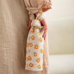 CouldNook Embroidered Bottle Carrier - Fabric Sleeve And Thread-Through Handles