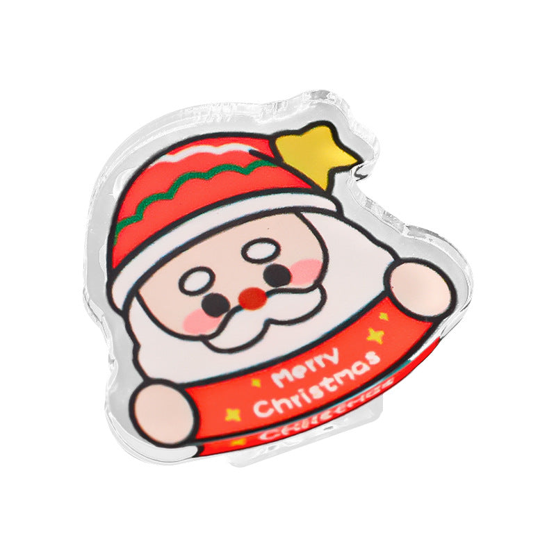 CouldNook Christmas Memo Clip - Festive Characters And Clear Shaped Border