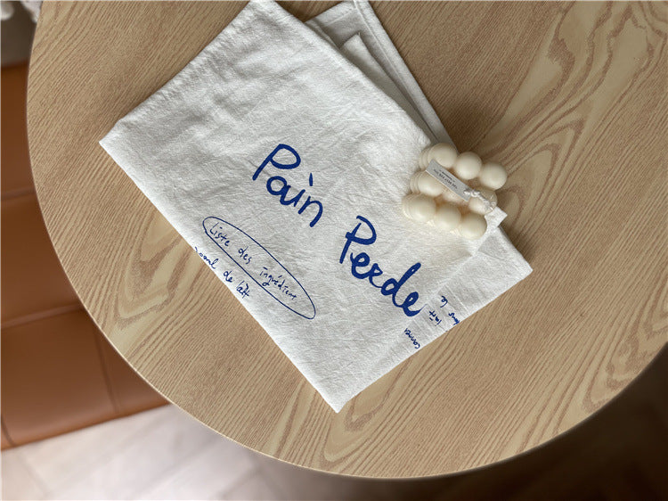 CouldNook Recipe Print Table Cloth - Handwritten Lettering And Kitchen Sketches