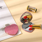 CouldNook Glitter Folding Compact Mirror - Hinged Case And Shaped Outline