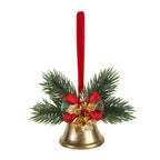 CouldNook Christmas Bell Ornament - Ribbon Bows and Seasonal Sprigs