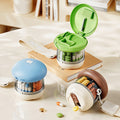 CouldNook Mushroom Pill Organizer - Four Compartments And Cutter Lid