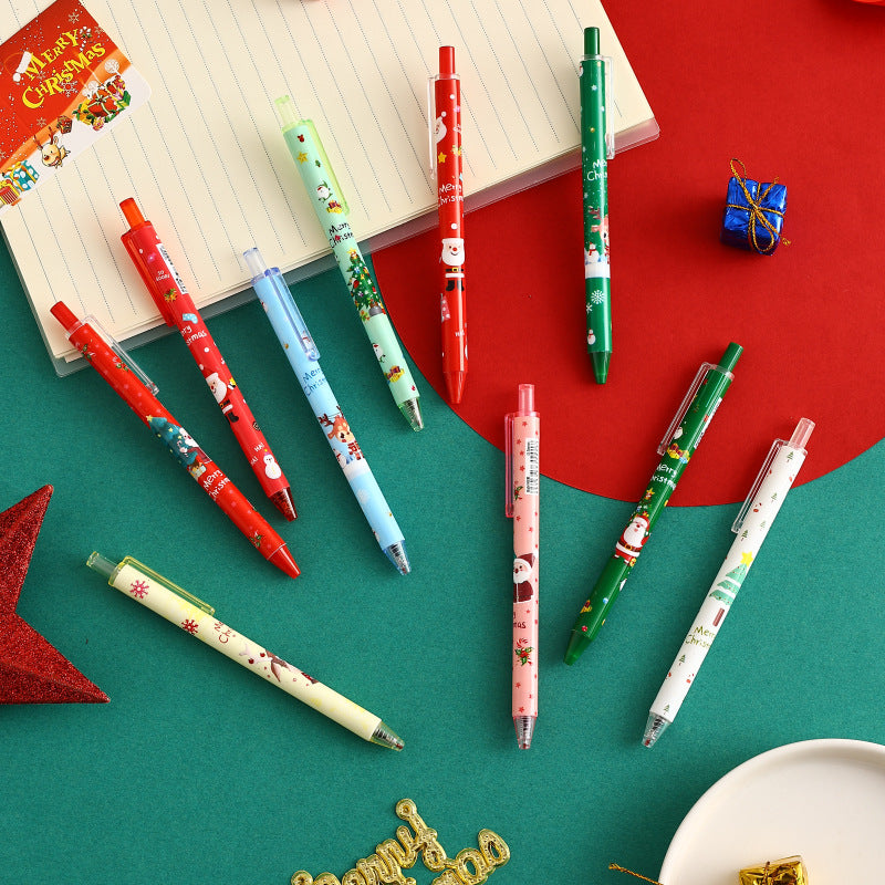 CouldNook Christmas Gel Pen - Printed Holiday Barrel And Push Button