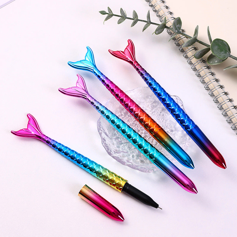 CouldNook Mermaid Tail Pen - Scaled Barrel And Reflective Gradient Finish