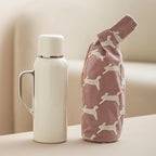 CouldNook Embroidered Bottle Carrier - Fabric Sleeve And Thread-Through Handles