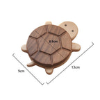 CouldNook Wooden Turtle Coaster - Round Shell Resting Surface