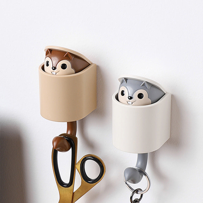 CouldNook Animal Wall Hook - Peeking Character and Curved Hanging Arm