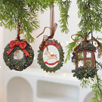 CouldNook Christmas Resin Ornament - Sculpted Scenes and Ribbon Loops