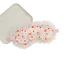 CouldNook Sleep Mask - Printed Front And Gathered Lace Border