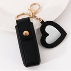 CouldNook Lipstick Pouch And Mirror - Snap Tab And Heart-Shaped Detail