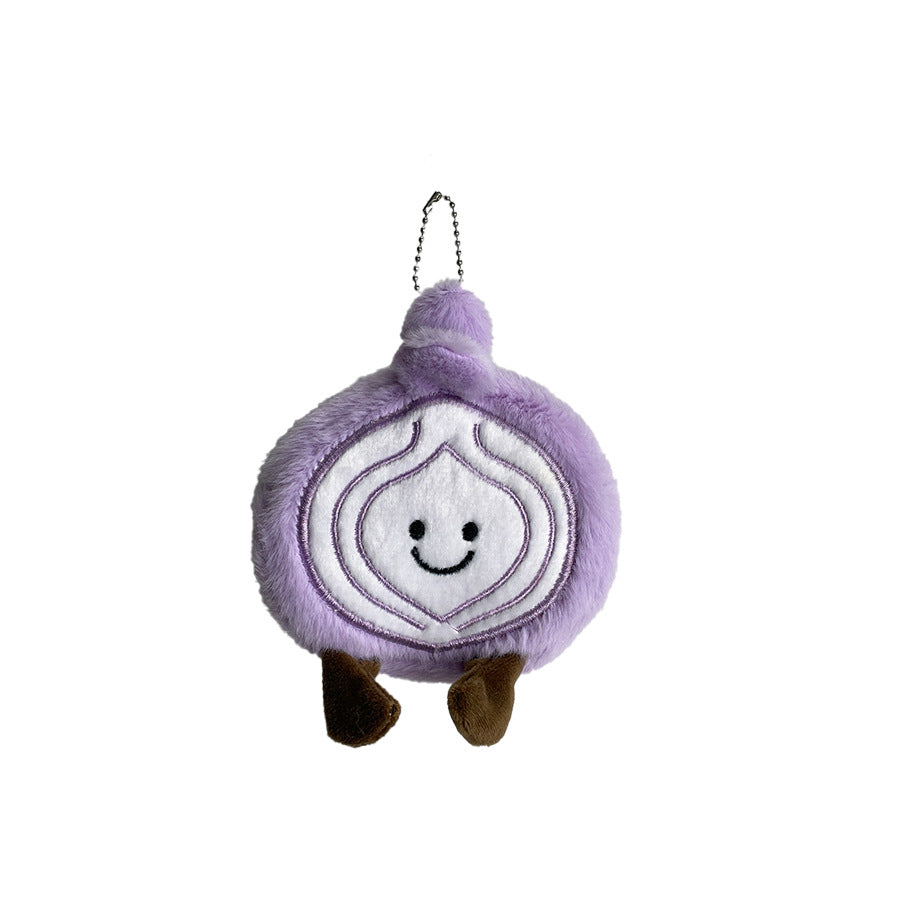 CouldNook Onion Coin Purse - Purple Plush And Embroidered Layered Center