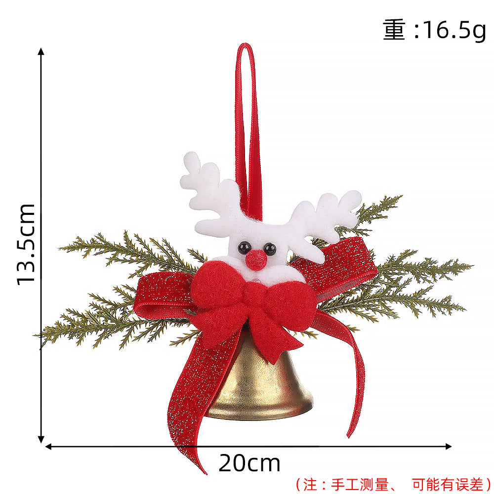 CouldNook Christmas Bell Ornament - Ribbon Bows and Seasonal Sprigs