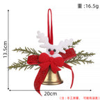 CouldNook Christmas Bell Ornament - Ribbon Bows and Seasonal Sprigs