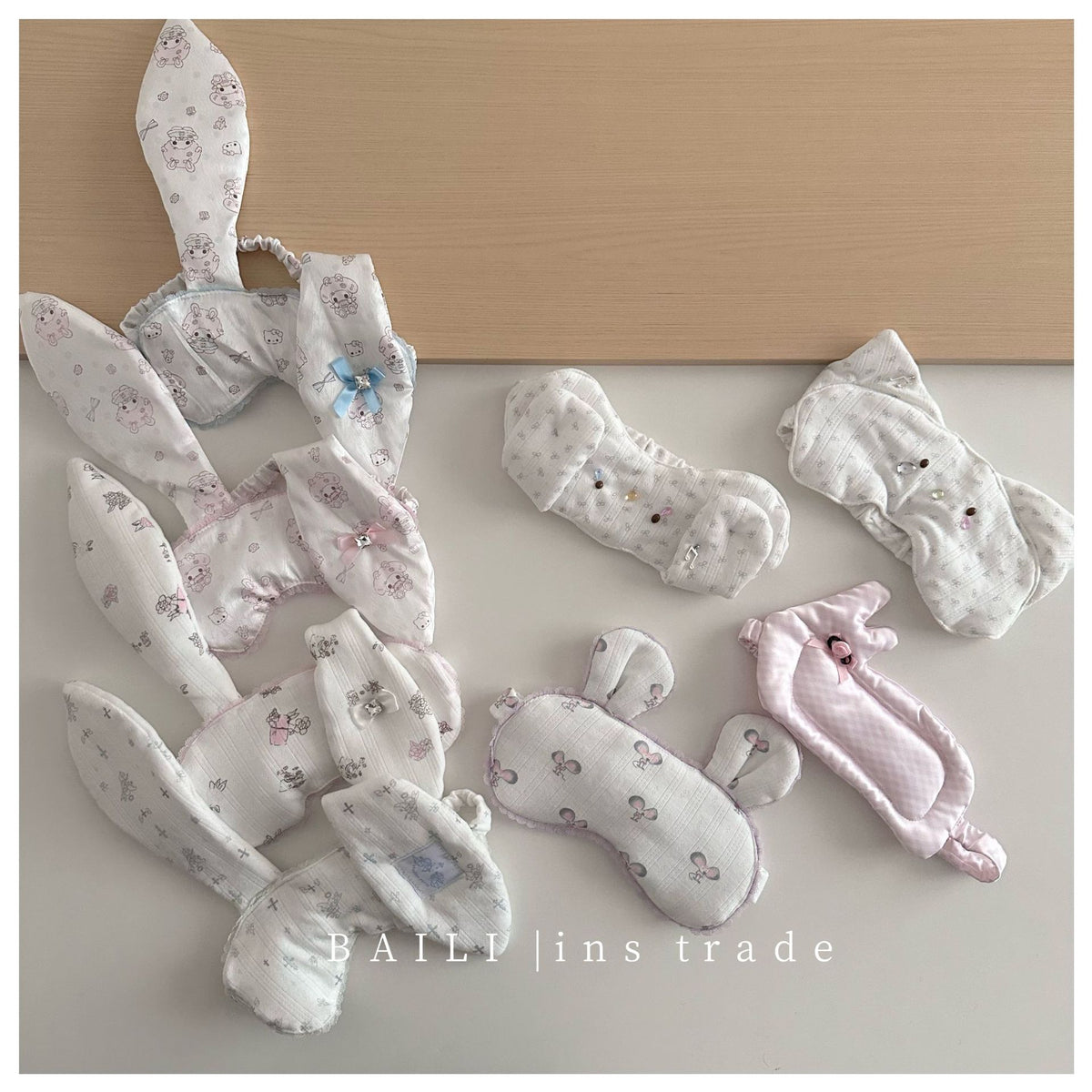 CouldNook Animal Sleep Mask - Printed Cotton And Decorative Ear Shapes