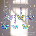 CouldNook Faceted Butterfly Suncatcher - Spiral Beads And Suspended Wings