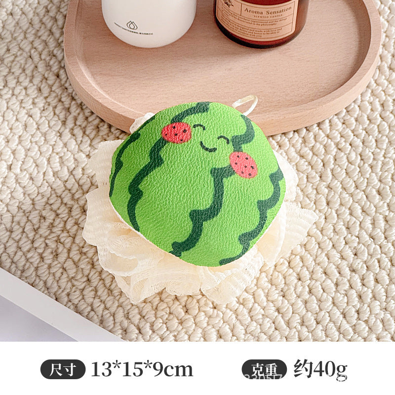 CouldNook Fruit Bath Pouf - Avocado and Watermelon Face Designs