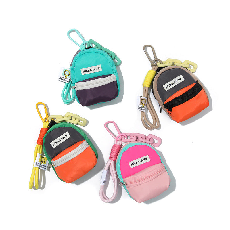 CouldNook Mini Coin Pouch Charm - Colorful Shapes And Clip Attachment