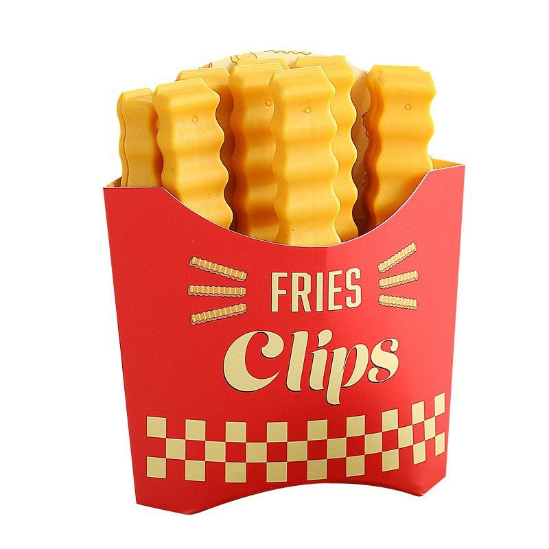 CouldNook Fries Shape Magnetic Bag Clip 12PCS Set - Snack Corner Accent