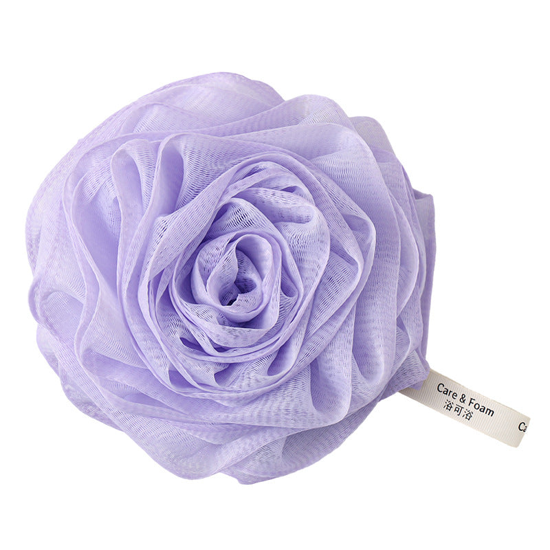 CouldNook Rose Bath Pouf - Layered Petals and Gradient Mesh