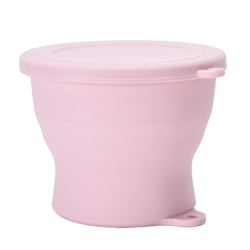 CouldNook Folding Silicone Cup - Collapsible Sides And Matching Cover