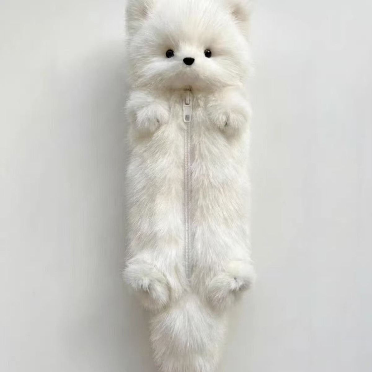 CouldNook Fox Pencil Pouch - Plush Body And Front Zip Opening