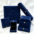 CouldNook Floral Jewelry Presentation Box - Raised Rose Pattern and Hinged Lid
