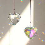 CouldNook Heart Prism Suncatcher - Faceted Crystal Pendant And Hanging Hole