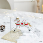 CouldNook Rocking Horse Ornament - Distressed Finish And Twisted Hanging Cord