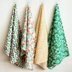 CouldNook Printed Cotton Tea Towel - Floral And Strawberry Pattern Choices