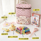CouldNook Polka Dot Cosmetic Case - Top Handle And Interior Brush Storage