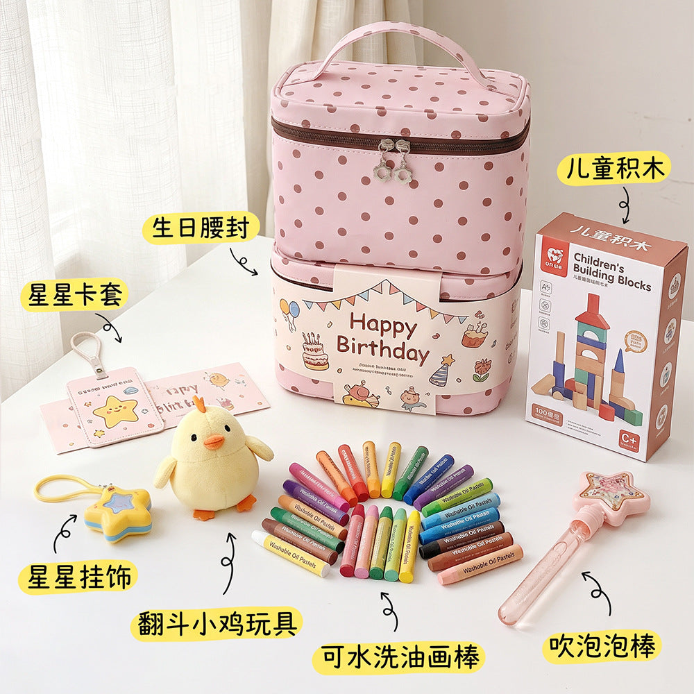 CouldNook Polka Dot Cosmetic Case - Top Handle And Interior Brush Storage
