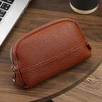CouldNook Pebbled Coin Pouch - Curved Zipper And Front Seam