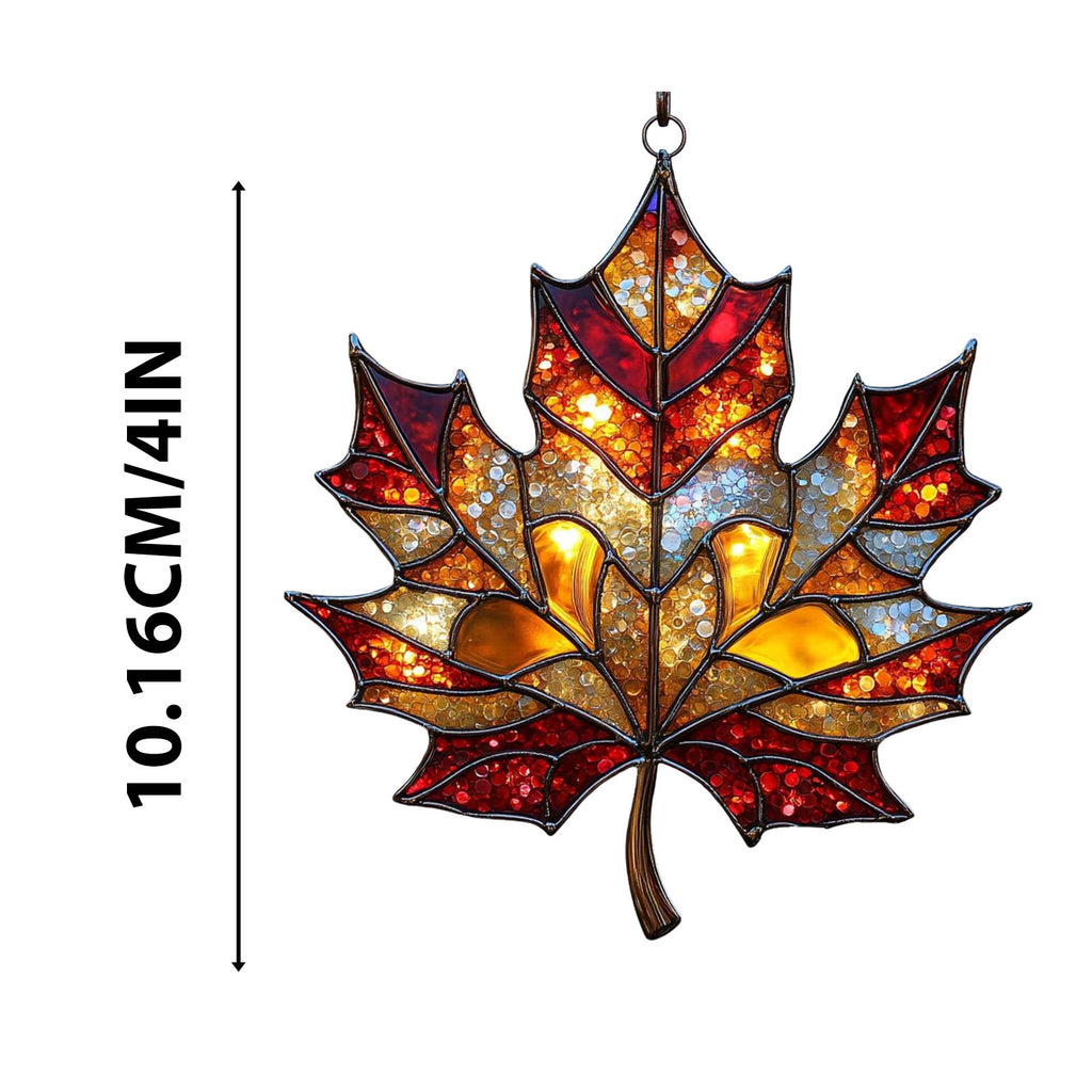 CouldNook Maple Leaf Window Suncatcher - Hanging Home Decor (小胡0611-8AC7HBW121)-ok
