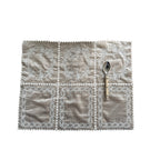 CouldNook Embroidered Lace Table Mat - Floral Stitching And Sheer Panels