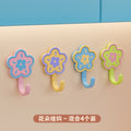 CouldNook Flower Adhesive Hook Set - Curved Hooks And Contrasting Petals