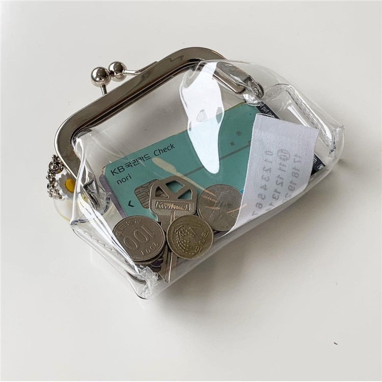 CouldNook Clear Kiss Lock Purse - Framed Opening And Side Charm