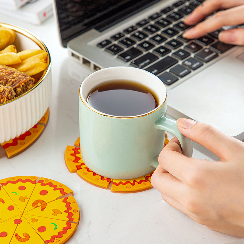 CouldNook Pizza Trivet - Colorful Toppings and Slice-Style Outline