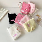 CouldNook Plush Card Wallet - Foldover Shape And Rounded Snap Tab
