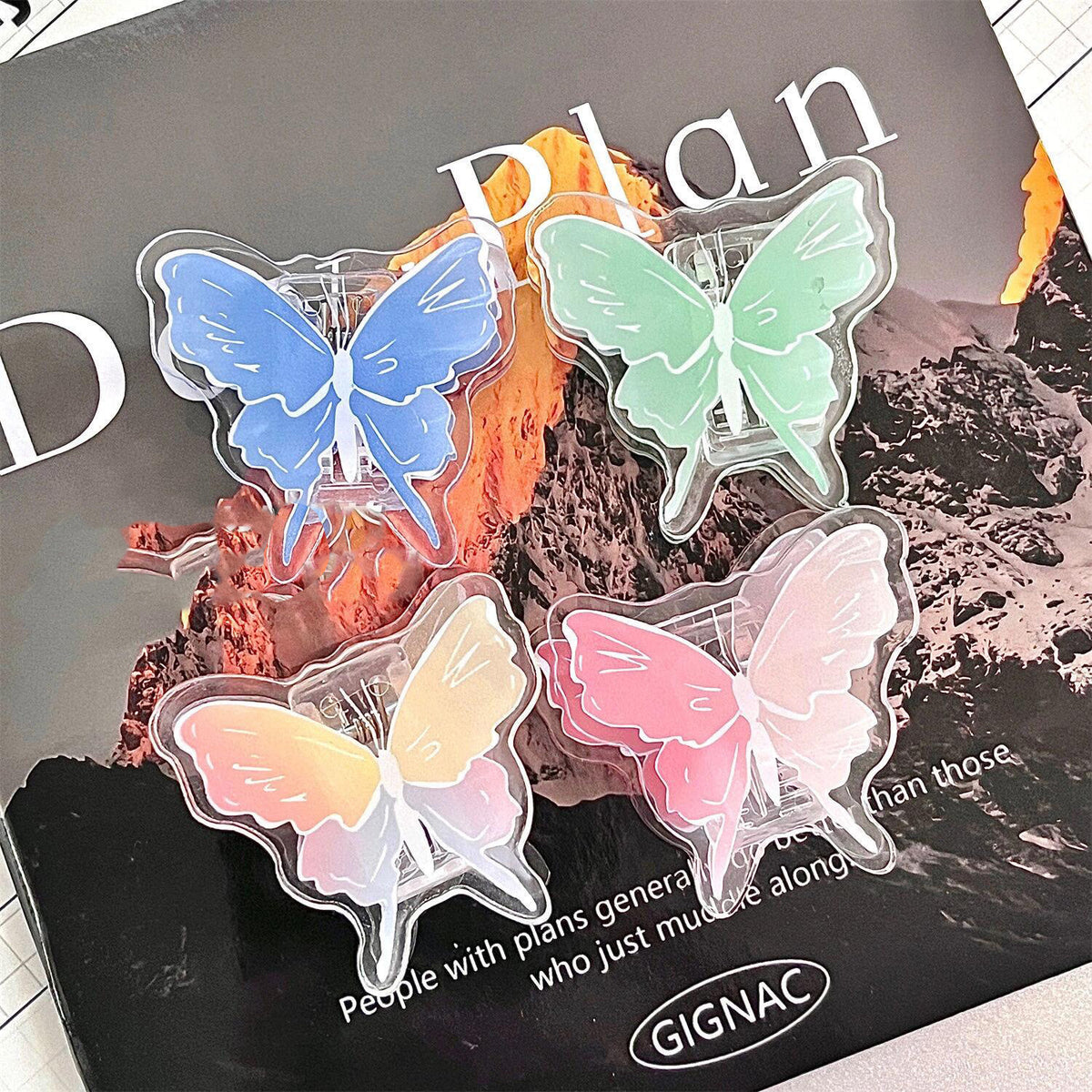 CouldNook Butterfly Memo Clip - Gradient Wings And White Vein Details