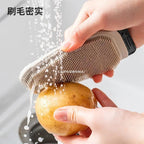 CouldNook Vegetable Brush - Two Textures and Built-In Scraping Edge