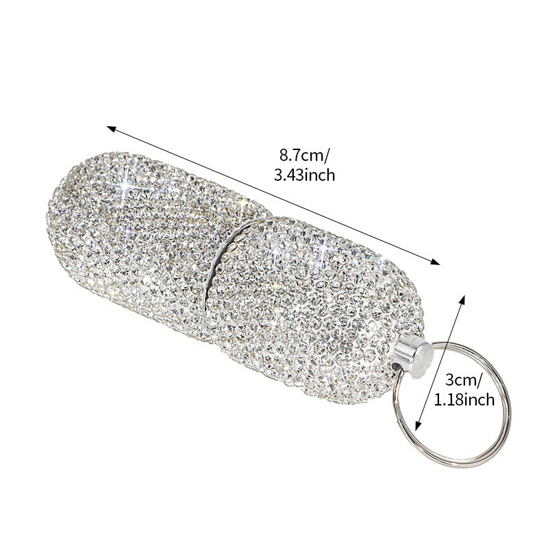 CouldNook Decorative Pill Containers And Cutter - Rhinestone Finishes And Shapes
