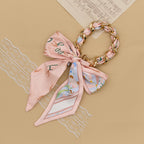 CouldNook Bow Scarf Phone Wrist Strap - Rose Pattern Loop