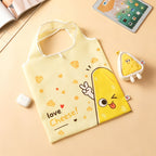 CouldNook Food Character Shopping Bag - Foldable Tote And Matching Pouch